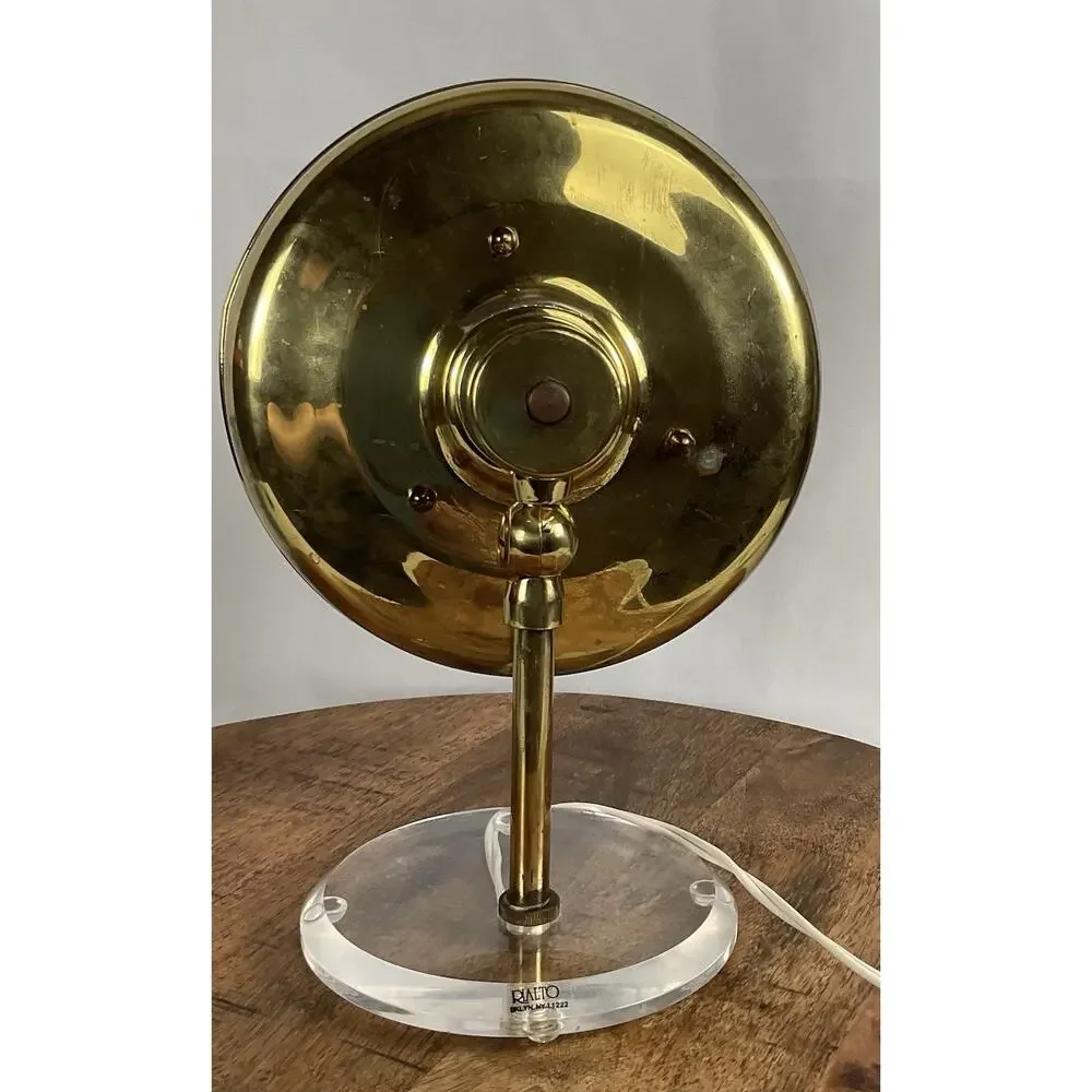 Vintage Rialto Lucite Magnifying Makeup Mirror Thumb Turn Switch